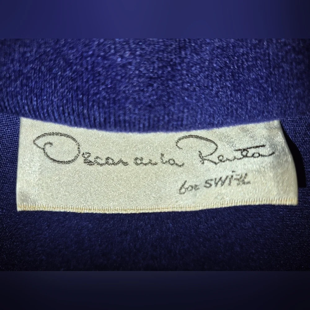 Oscar De La Renta Vintage Purple Velvet House Coat Lounging Robe Sz Medium USA - Picture 5 of 9
